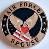 USAF AIR FORCE SPOUSE GRATEFUL APPRECIATION #3003 COLORIZED ART ROUND