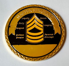 Army Master Sergeant Rank #S3065K Military Honor Large Challenge Coin Award