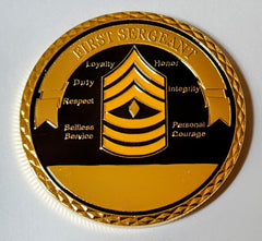Army First Sergeant Rank #S3066K Military Honor Large Challenge Coin Award