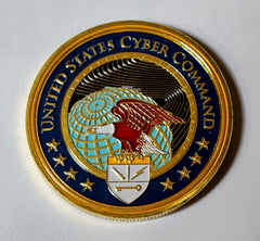 Cyber Command #C1484B Government Military Honor Challenge Coin Award