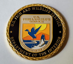 DOI Department of Interior - Fish and Wildlife Service #C1480B Government Honor Challenge Coin Award
