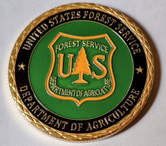 Department of Agriculture Forest Service #C1461B Government Honor Challenge Coin Award