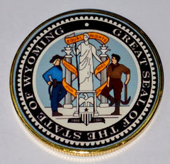 Wyoming State Seal #CBXB350B Honor Challenge Coin Award