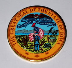 Iowa State Seal #CBXB382B Honor Challenge Coin Award