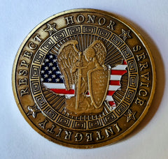 Police Motto Make No Mistake - Integrity Respect Honor Service #S3097K Law Enforcement Honor Challenge Coin Award