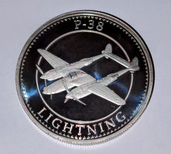Army Air Forces P-38 Lightning S-P #C1325B Military Honor Challenge Coin Award