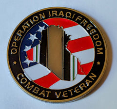 OIF Operation Iraqi Freedom Combat Veteran #S3090K Military Honor Challenge Coin Award