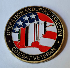 OEF Operation Enduring Freedom Combat Veteran #S3105K Military Honor Challenge Coin Award