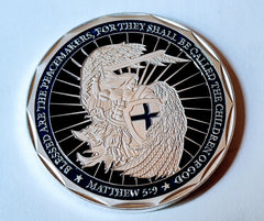 Bless The Police Officer Prayer Blessed are The Peacemakers #S3100K Law Enforcement Religious Honor Challenge Coin Award