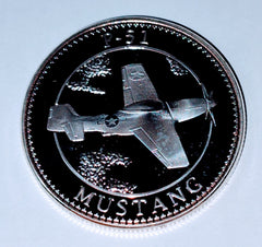 Army Air Forces P-51 Mustang Aircraft S-P #C1326B Military Honor Challenge Coin Award…