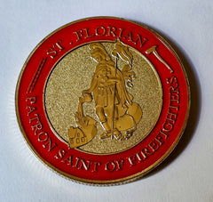 St Florian Patron Saint of Firefighters Prayer #S3094K Religious Honor Challenge Coin Award
