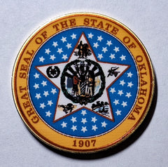 Oklahoma State Seal #CBXB360B Honor Challenge Coin Award