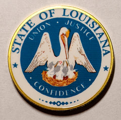 Louisiana State Seal #CBXB379B Honor Challenge Coin Award