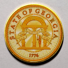 Georgia State Seal #CBXB387B Honor Challenge Coin Award