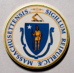 Massachusetts State Seal #CBXB376B Honor Challenge Coin Award