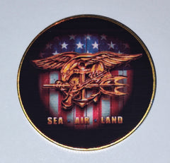 Navy Seal Team - Sea Land Air #C242B Military Honor Challenge Coin Award