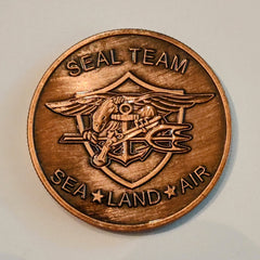 Navy Seal Team - Sea Land Air Copper #C5013B Military Honor Challenge Coin Award