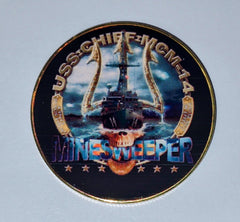 Navy Minesweeper USS Chief MCM-14 #CFMB63B Military Honor Challenge Coin Award