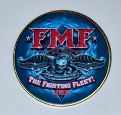 Navy FMF Fleet Marine Forces The Fighting Fleet #C192B Military Honor Challenge Coin Award