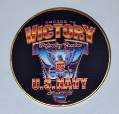 Navy Onward To Victory Defending Freedom #C191B Military Honor Challenge Coin Award
