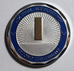 AIR FORCE RANK 2LT SECOND LIEUTENANT #S3007K COLORIZED ART ROUND
