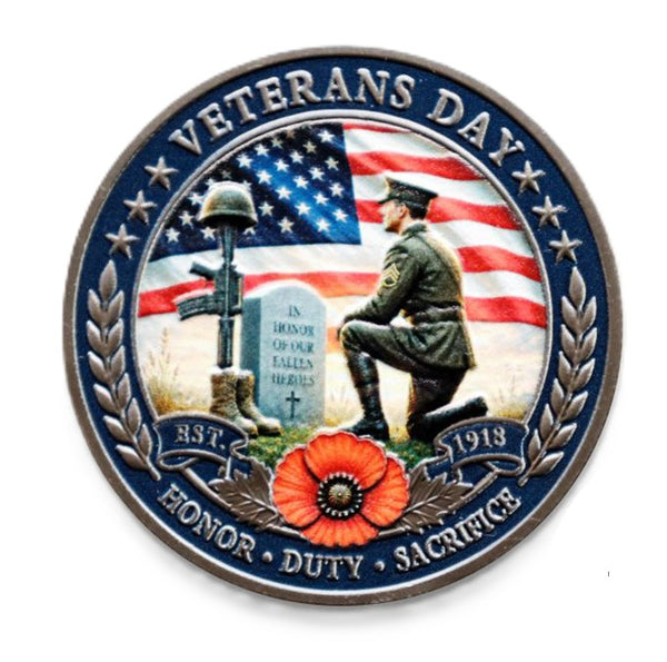 Veterans Day Honor Duty Sacrifice #S8162K Military Honor Challenge Coin Award