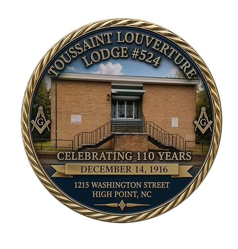 Masonic Freemason Toussaint Louverture Lodge #S8155K Historical Honor Challenge Coin Award