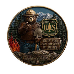 Forest Service - Smokey The Bear - Stop Wildfires #S8168K Government Historical Honor Challenge Coin Award