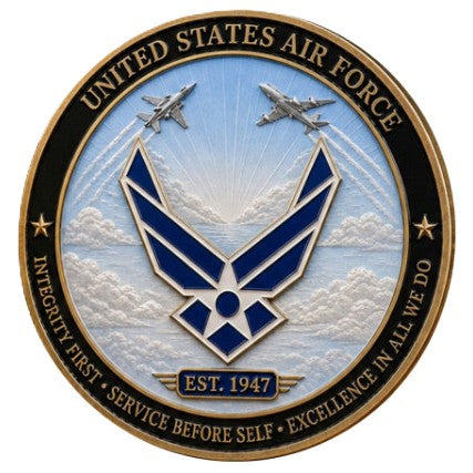 Air Force Departments Excellence In All We Do #S8220K Military Honor Challenge Coin Award