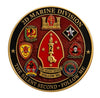 Marine Corps 2nd Division - The Silent Second Follow Me #S8222K Military Honor Challenge Coin Award