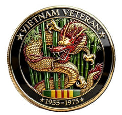 Vietnam War Veterans Service #S8204K Military Honor Challenge Coin Award