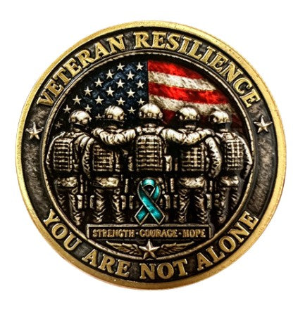 Veteran Resilience You Are Not Alone PTSD #S8223K Military Honor Challenge Coin Award