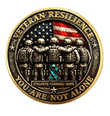 Veteran Resilience You Are Not Alone PTSD #S8223K Military Honor Challenge Coin Award