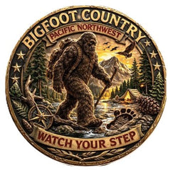 Bigfoot Country Pacific Northwest - Watch Your Step #S8206K Novelty Honor Challenge Coin Award