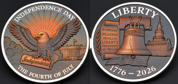 Independence Day Liberty July 4th #S7028K Small Challenge Honor Coin