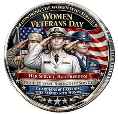 Women Veterans Day - Honoring Female Warriors #S8181K Military Honor Challenge Coin Award