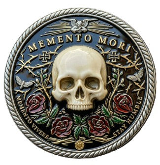 Memento Mori - Death Is Certain Life Is Not #S8173K Military Honor Challenge Coin Award