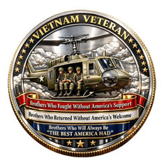 Vietnam Veteran Honoring The Brothers Who Fought #S8182K Military Honor Challenge Coin Award