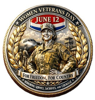 Women Veterans Day - Not Most Girls #S8211K Military Honor Challenge Coin Award
