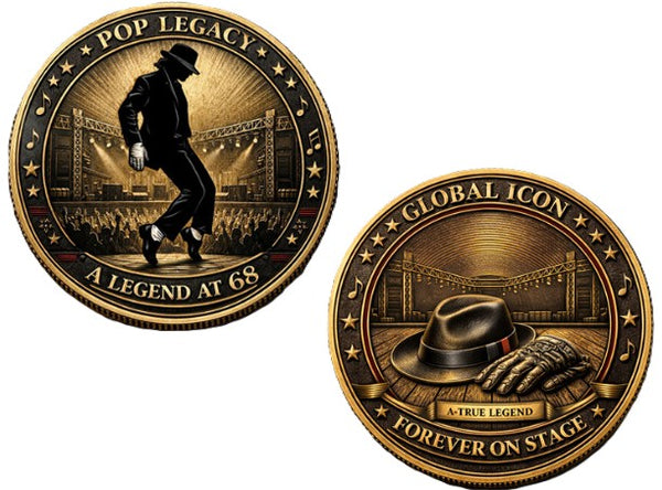 Michael Jackson Pop Legacy Tribute #S8237K Music Memorial Honor Challenge Coin Award