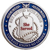 Women Veterans Day - Honor Her Service - Courage Knows No Gender #S8195K Military Honor Challenge Coin Award
