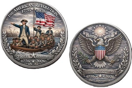 George Washington American Revolution Crossing The Delaware #S8235K Military Memorial Honor Challenge Coin Award