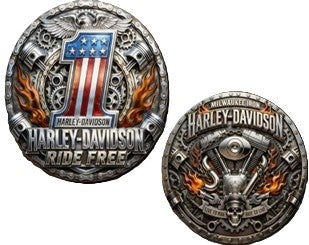 Harley Tribute Milwaukee Iron - Ride Free #S8233K Motorcycle Honor Challenge Coin Award