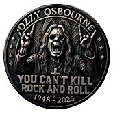 Ozzy Osbourne Tribute You Can't Kill Rock And Roll #S8232K Music Memorial Honor Challenge Coin Award
