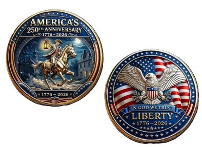 Paul Revere American Revolution #S8238K Military Memorial Honor Challenge Coin Award