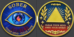 Sober - Clear Mind, Clear Path #S7026K Small Challenge Honor Coin