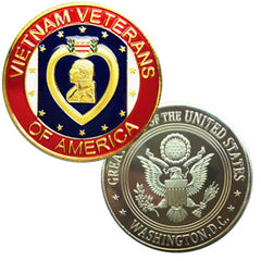 Vietnam Veteran Purple Heart #C1065B Military Honor Challenge Coin Award
