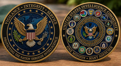 Intelligence Community Protecting The Nation Through Many Agencies #S8188K Government Honor Challenge Coin Award