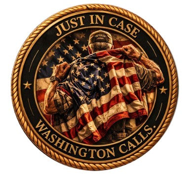Veterans - Just In Case Washington Calls #S8215K Military Honor Challenge Coin Award