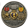 Vietnam Veteran POW MIA Tribute To Courage And Peace #S8183K Military Honor Challenge Coin Award